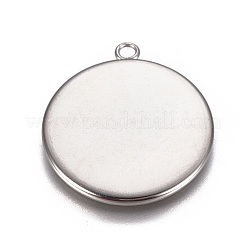 Montures de cabochons pour pendentifs en acier inoxydable 304 anti-ternissement&nbsp;LS-STAS-G127-13-25mm-P
