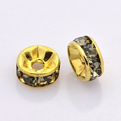 Perline distanziatori strass in ottone&nbsp;RB-A014-Z5mm-12G-NF