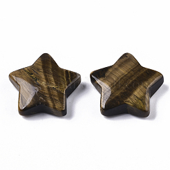 Натуральные камни для беспокойства в форме звезды тигрового глаза G-T132-002A-08