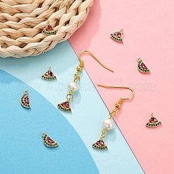 8шт латунные микро проложить красочные кубические циркониевые подвески&nbsp;KK-LS0001-40