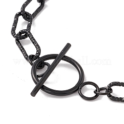 Collier chaîne en acier inoxydable 304 texturé pour femme&nbsp;NJEW-P263-02EB