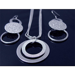 Комплекты из латунных круглых подвесок и серег FS-WG73AED-01