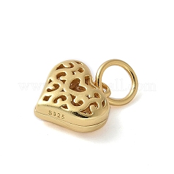 925 подвеска в виде полого цветка в форме сердца из стерлингового серебра 3D&nbsp;LS-STER-M099-02G