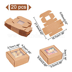 Coffrets cadeaux pliants en papier carré&nbsp;CON-WH0094-46B-01