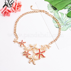 Сплав с нагрудниками заявление ожерелья NJEW-PH0001-06