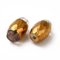 Perle di vetro placcate opache&nbsp;EGLA-H003-01G-03