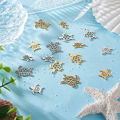 16 шт. 8 стиля 201 нержавеющая сталь филигранные соединительные звенья и подвески STAS-PJ0001-37