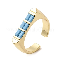 Bagues ouvertes en laiton avec micro pavé de zircones cubiques pour femmes&nbsp;RJEW-L343-02G-01