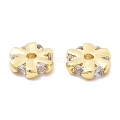 Латунные микро проложить кубического циркония бусы KK-B134-38G