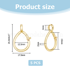 5 шт. латунная застежка для ключей KK-HS0001-09