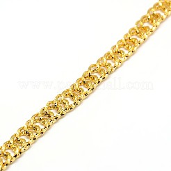 ファッショナブルな304ステンレススチールのキューバチェーンネックレス  カニカン付き  ミックスカラー  20インチ〜21インチ（50.8~53.3cm）x7mm&nbsp;STAS-A028-N062