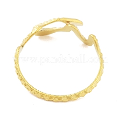 Настоящие открытые манжеты из нержавеющей стали 304 с покрытием из 18-каратного золота для женщин&nbsp;LS-RJEW-B061-01G-04