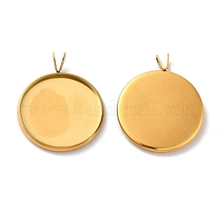 Ионное покрытие (ip) нержавеющая сталь 304 подвеска кабошон оправа&nbsp;X-STAS-I069-37G-20MM