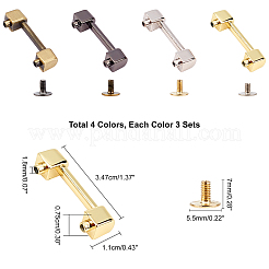 12 комплект пряжек для крепления сумки из цинкового сплава 4 цветов FIND-WR0004-10