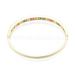 Шарнирный браслет с волнистым цирконием BJEW-N014-016