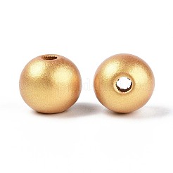 Расписные бусы из натурального дерева&nbsp;WOOD-T032-14mm-31