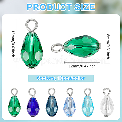 16шт 6 стильные стеклянные подвески PALLOY-PH01796