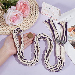 Corpetti da polso in cordoncino di cotone macramè per il matrimonio&nbsp;HJEW-OC00332