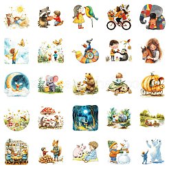 50 шт. бумажные наклейки на тему сказок и мультфильмов&nbsp;LS-STIC-C012-14