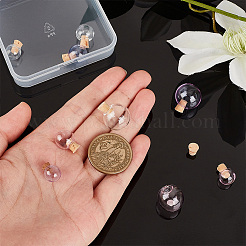 9 набор из 9-х стильных подвесок в виде прозрачных стеклянных бутылок&nbsp;AJEW-PH0011-15