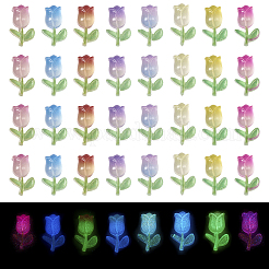 160шт 8 цвета светящихся кабошонов из смолы&nbsp;MRMJ-TA0001-23