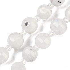 Бусины из натурального радужного лунного камня G-G182-B29-03