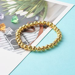 Set di braccialetti elastici in pietra lavica naturale a 3 colori&nbsp;BJEW-JB06838-02