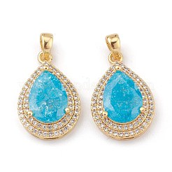 Позолоченная латунь с микропаве из прозрачного кубического циркония ZIRC-F123-01E