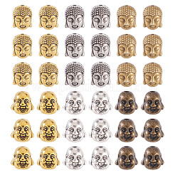 Сплавочные овальные бусины тибетского стиля  TIBEB-CD0001-03