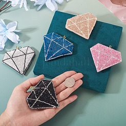 5 Stück 5 Farben handgemachte Polymer Clay Strass große Anhänger&nbsp;CLAY-BT0001-16