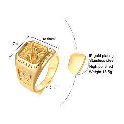 304 Edelstahl Fingerringe für Männer&nbsp;WG77451-01