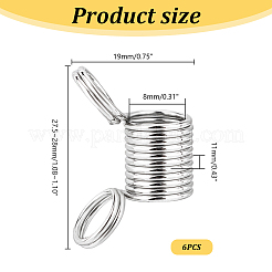6 шт. 201 мини-пружинные зажимы для бусин из нержавеющей стали для изготовления бисерных украшений TOOL-UN0001-44