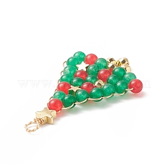 Pendentifs teints en jade de malaisie naturelle&nbsp;PALLOY-JF02003