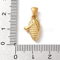 304ステンレスペンダント  フルーツチャーム  ゴールドカラー  トウモロコシ  17.5x10x4.5mm  穴：5x2.5mm&nbsp;SA-CBA2A5E-01G-05