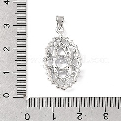 Pendenti in zirconi cubici trasparenti in micro pavè di ottone&nbsp;KK-N290-14P