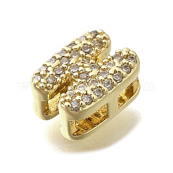 Латунные микро-паве кубические цирконии буквы многорядные звенья&nbsp;KK-D295-32G-08