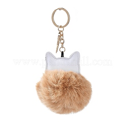 バッグや財布に付けられるかわいい猫のキーホルダーぬいぐるみペンダント  キャメル&nbsp;ST5864224