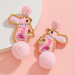 Пасхальные серьги-гвоздики из пластика&nbsp;FS-WG10DBA-01