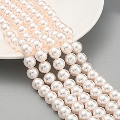 Chapelets de perles en verre nacré&nbsp;HY-G002-01E-03