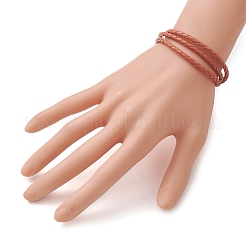 Круглые плетеные кожаные шнурки в стиле панк-рок&nbsp;NJEW-JN05861-02