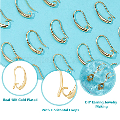 50 шт латунные серьги крючки&nbsp;KK-HS0001-75