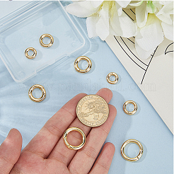 80 шт. 4 стиля латунных пружинных затворных колец&nbsp;KK-BBC0022-08