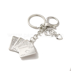 Schlüsselanhänger aus Spielkarten aus Legierung&nbsp;KEYC-A013-01A-02