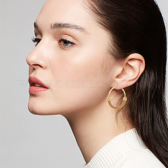 2 пара сережек-колец из нержавеющей стали 304 двух цветов&nbsp;EJEW-BBC0001-73B