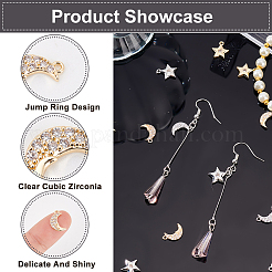 16шт 4 стиля латунные микро проложить прозрачные кубические циркониевые подвески KK-AR0002-76