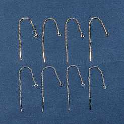 8 шт. 2-х цветная латунная фурнитура для сережек-гвоздиков&nbsp;KK-FS0001-52