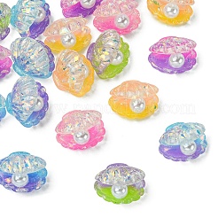 20 шт. прозрачная смола и искусственный жемчуг кабошоны&nbsp;CRES-YW0001-48