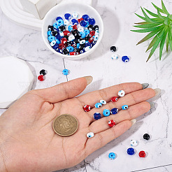 100 шт. 5-цветные бусины ручной работы от сглаза&nbsp;LAMP-TA0001-88A