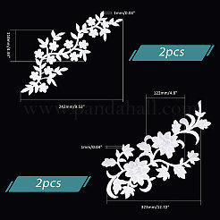 4 шт. 2 стиля компьютеризированная вышивка ткань утюг на патчах PATC-CA0001-04