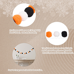 4шт. шар из помпона с полиэфирным шнуром для подвешивания баннеров&nbsp;AJEW-CP0009-76A